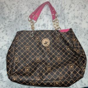 Beverly Hills Polo Club pink and brown purse